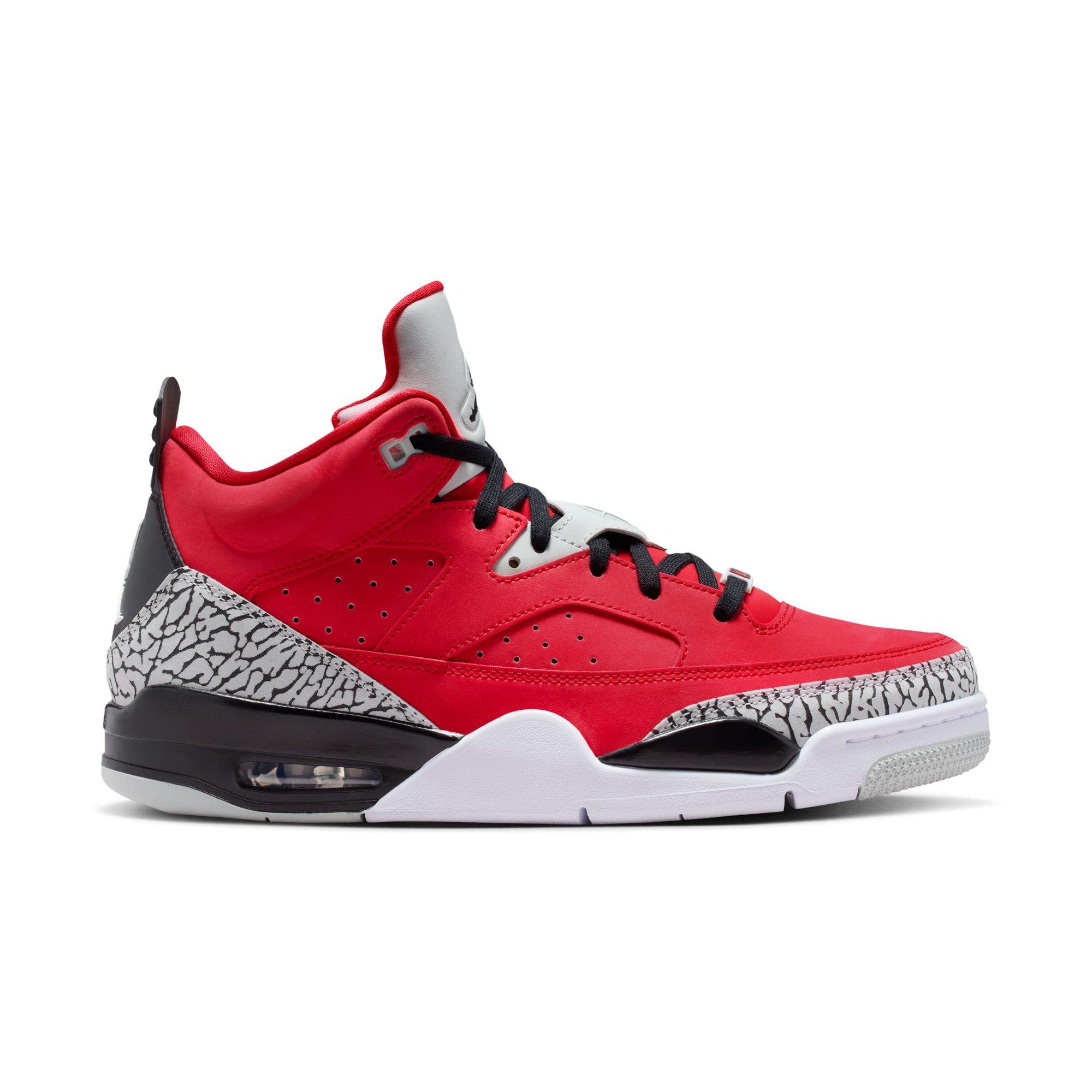 Jordan Son of Mars Low "Fire Red/Black/Mist Grey/White" Men's Shoe - RED/BLACK/GREY